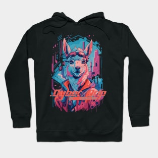 Cyber Llama Colorful Sci-Fi Design Hoodie